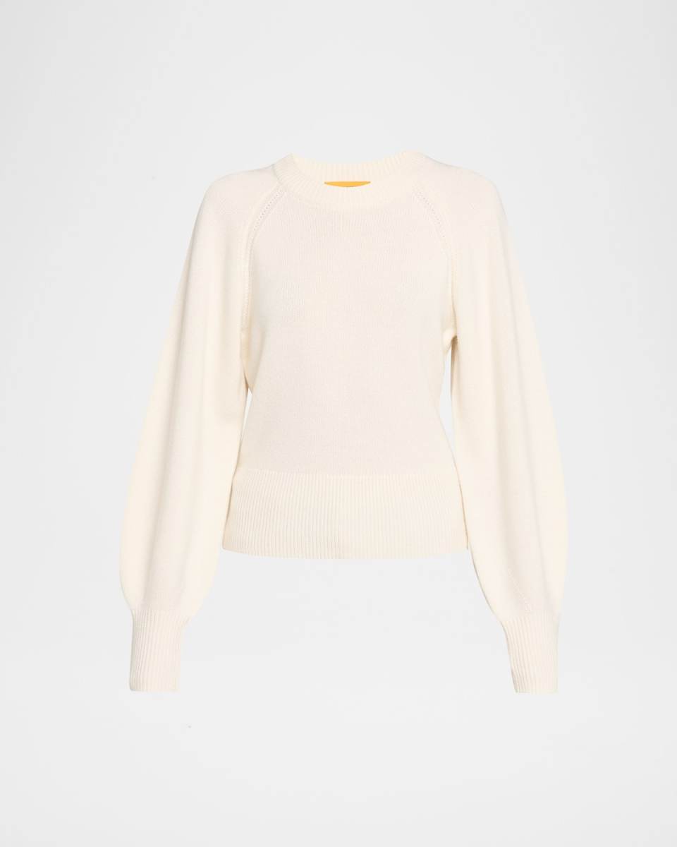 Sculpted Crewneck Cashmere Sweat
